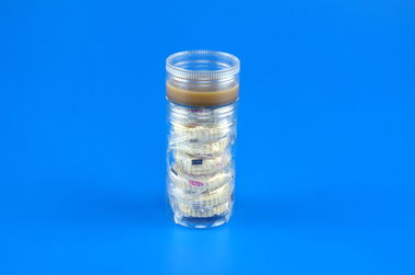 Cylinder Shape Plastic Screw Top Jars Transparent Color Food Grade Material